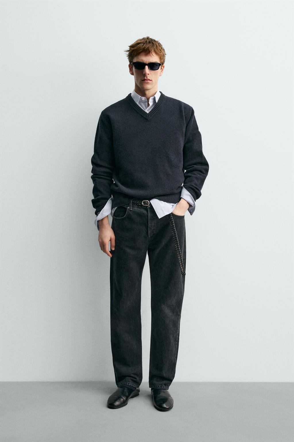 ШЕРСТЯНОЙ СВИТЕР С V-ОБРАЗНЫМ ВЫРЕЗОМ AARON LEVINE X ZARA