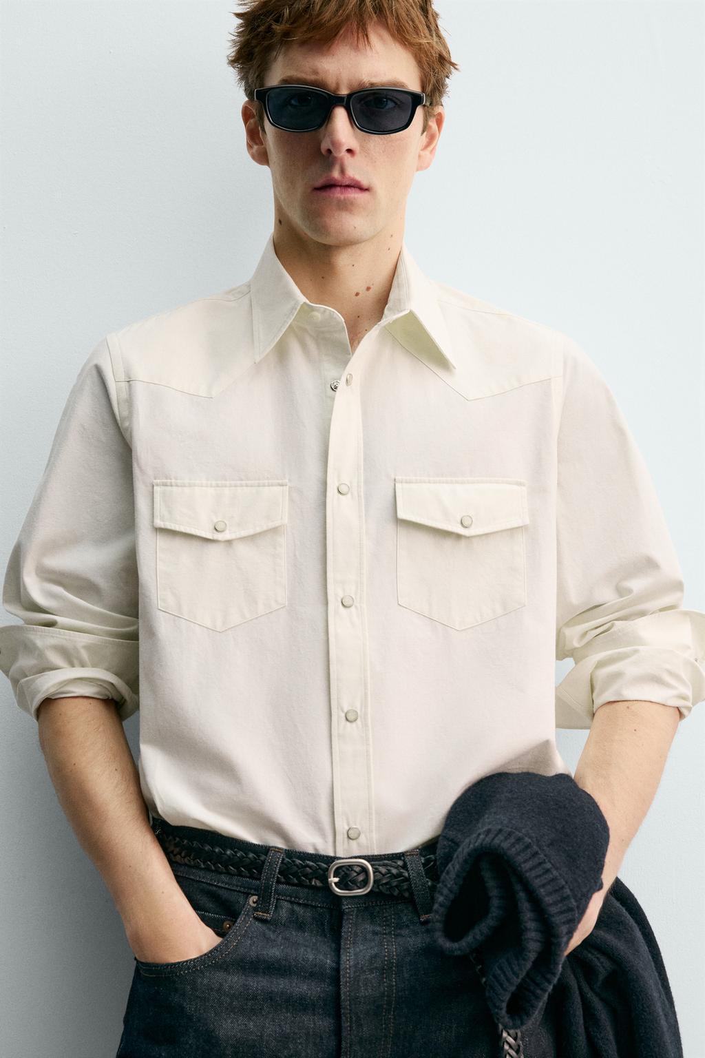 Рубашка western shirt aaron levine x zara