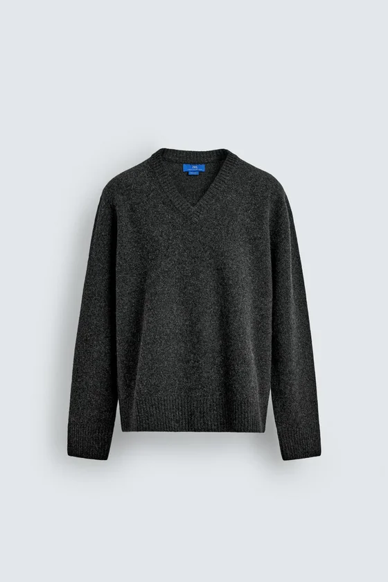 ШЕРСТЯНОЙ СВИТЕР С V-ОБРАЗНЫМ ВЫРЕЗОМ AARON LEVINE X ZARA