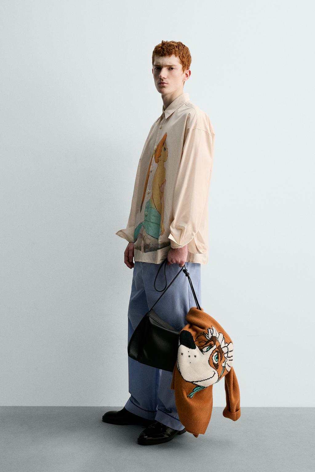 РУБАШКА С ПРИНТОМ РУСАЛКИ ИЗ ПИТЕРА ПЭНА HARRY LAMBERT FOR ZARA X DISNEY