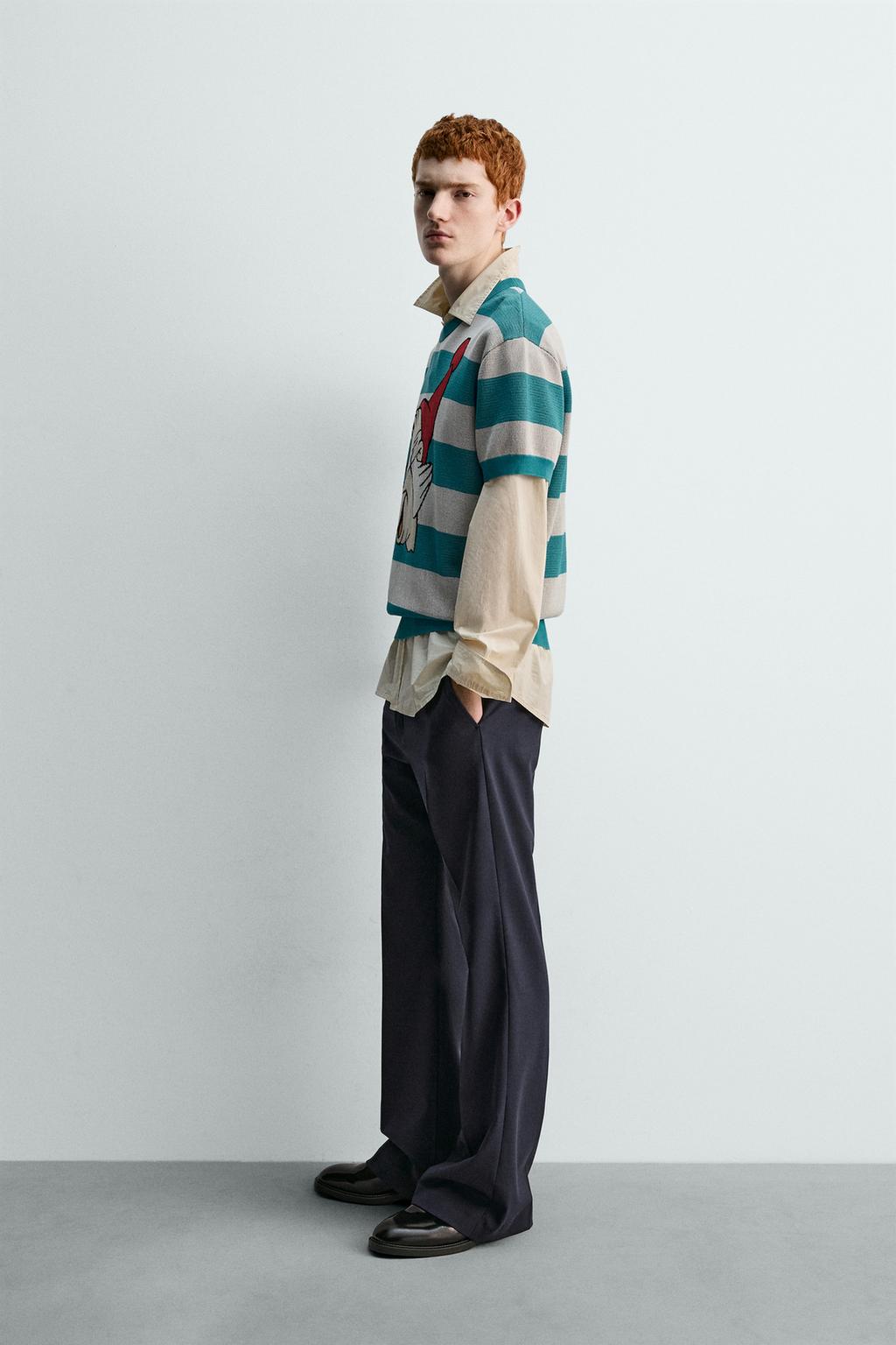 ВЯЗАНАЯ ФУТБОЛКА С СЭРОМ СМИ ГАРРИ ЛАМБЕРТА ДЛЯ ZARA X DISNEY