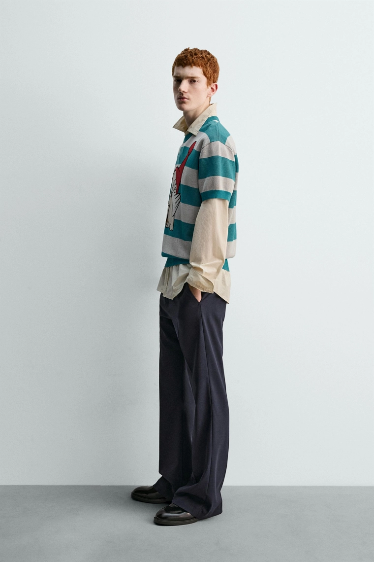 ВЯЗАНАЯ ФУТБОЛКА С СЭРОМ СМИ ГАРРИ ЛАМБЕРТА ДЛЯ ZARA X DISNEY