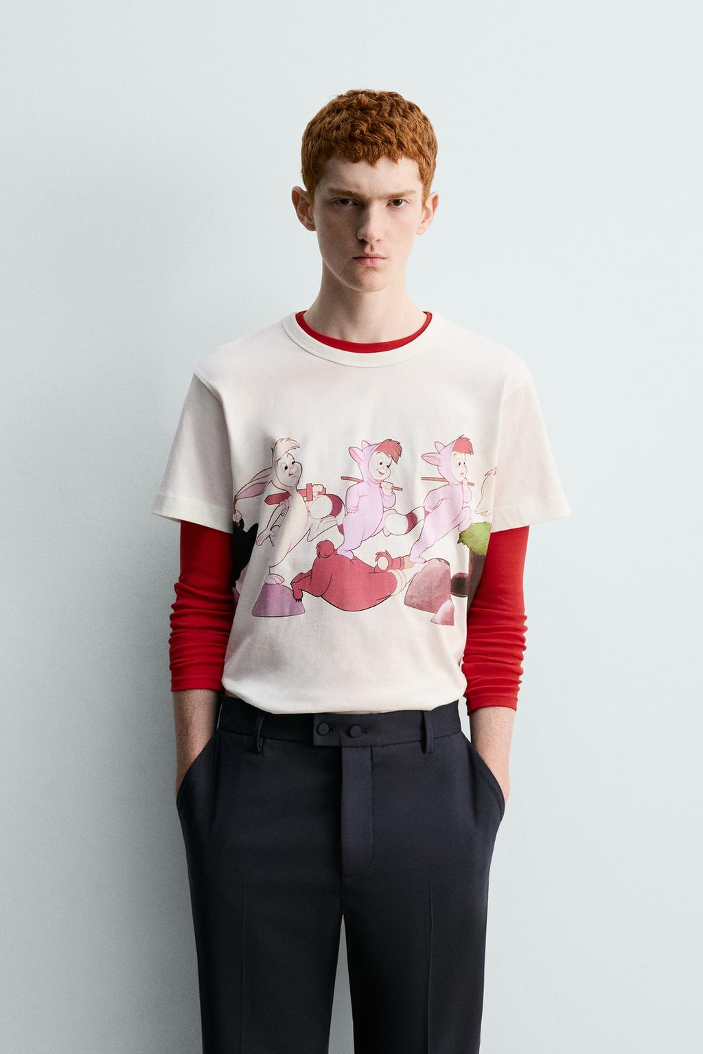 ФУТБОЛКА С ПРИНТОМ LOST BOYS ПИТЕР ПЭН HARRY LAMBERT FOR ZARA