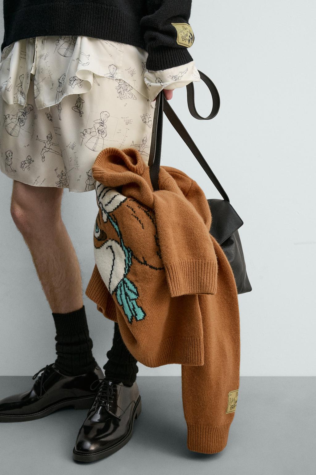 ШОРТЫ ИЗ ШЕЛКА И ВИСКОЗЫ С ПЕРСОНАЖАМИ «ПИТЕРА ПЭНА» — HARRY LAMBERT FOR ZARA