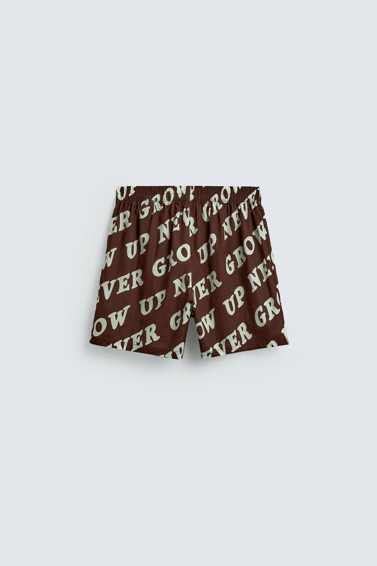 ТРУСЫ-БОКСЕРЫ С ТЕКСТОМ «ПИТЕР ПЭН» HARRY LAMBERT FOR ZARA X DISNEY