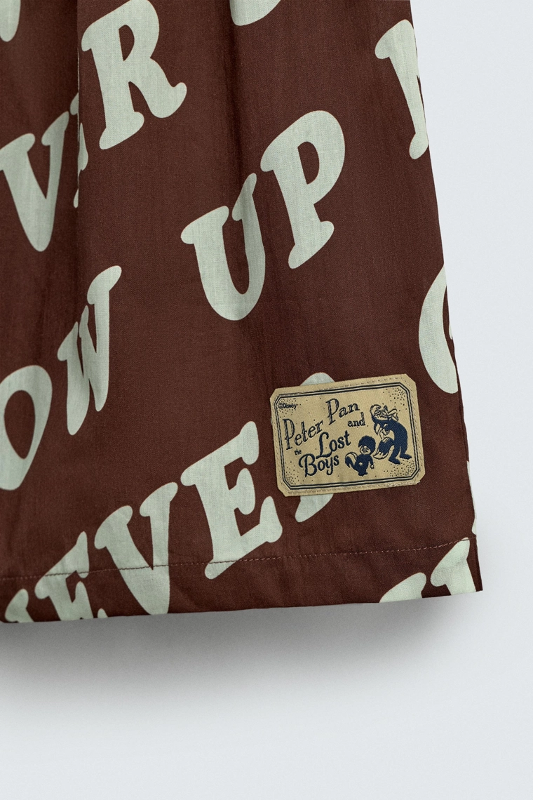 ТРУСЫ-БОКСЕРЫ С ТЕКСТОМ «ПИТЕР ПЭН» HARRY LAMBERT FOR ZARA X DISNEY