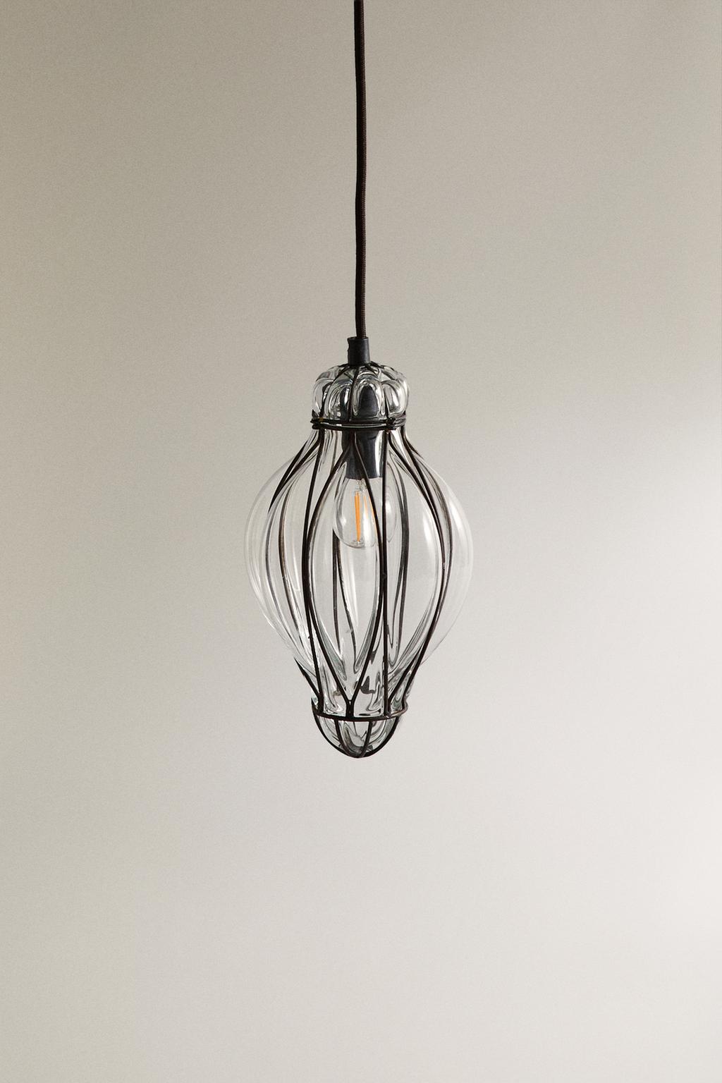 Потолочная лампа стеклянный потолок