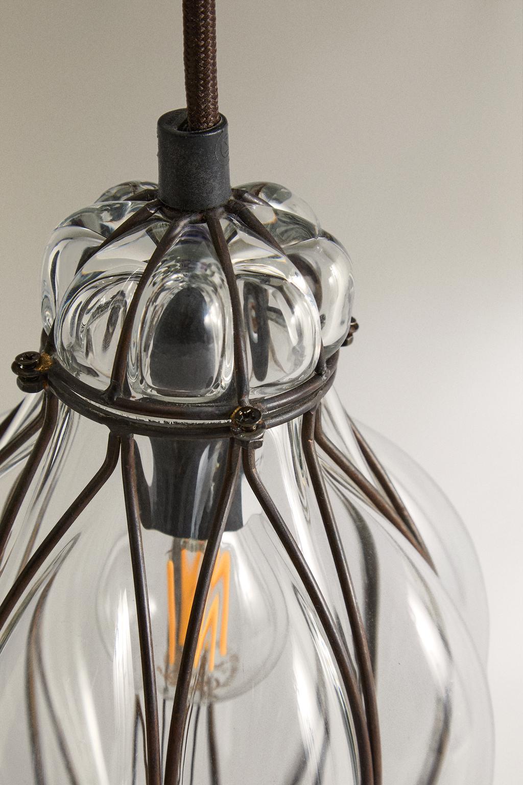 Потолочная лампа стеклянный потолок