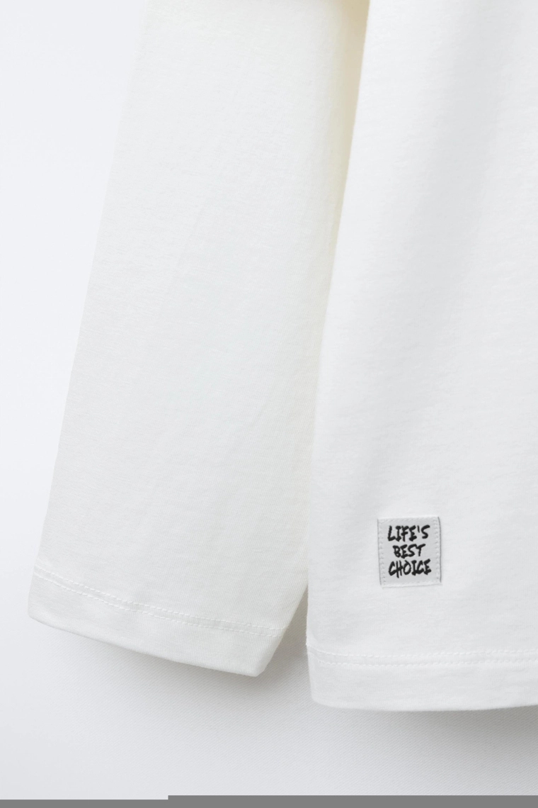 ФУТБОЛКА С ДВОЙНЫМИ РУКАВАМИ И НАДПИСЯМИ