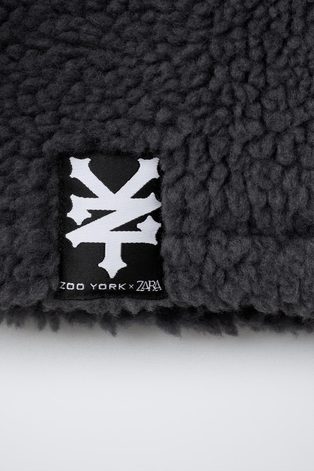 Куртка-рубашка из искусственного меха с отстёгивающимся капюшоном и вышивкой zoo york® x zara