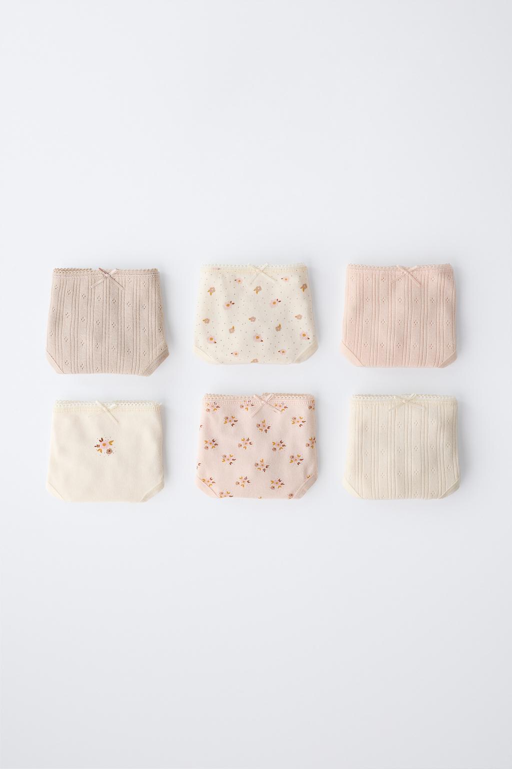 1,5–6 ЛЕТ/ НАБОР ИЗ ШЕСТИ ТРУСОВ С ЦВЕТОЧНЫМ ПРИНТОМ