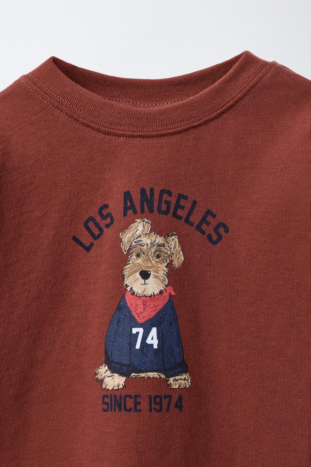 ФУТБОЛКА С ПРИНТОМ «СОБАКА И ЧИСЛО»