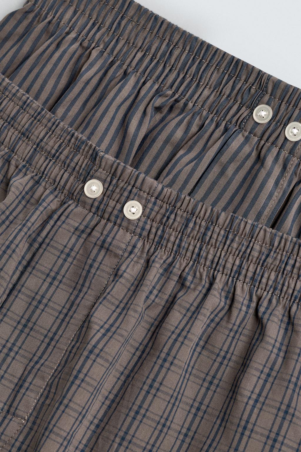 НАБОР ИЗ ДВУХ КОМБИНИРОВАННЫХ ТРУСОВ-БОКСЕРОВ ИЗ ПОПЛИНА