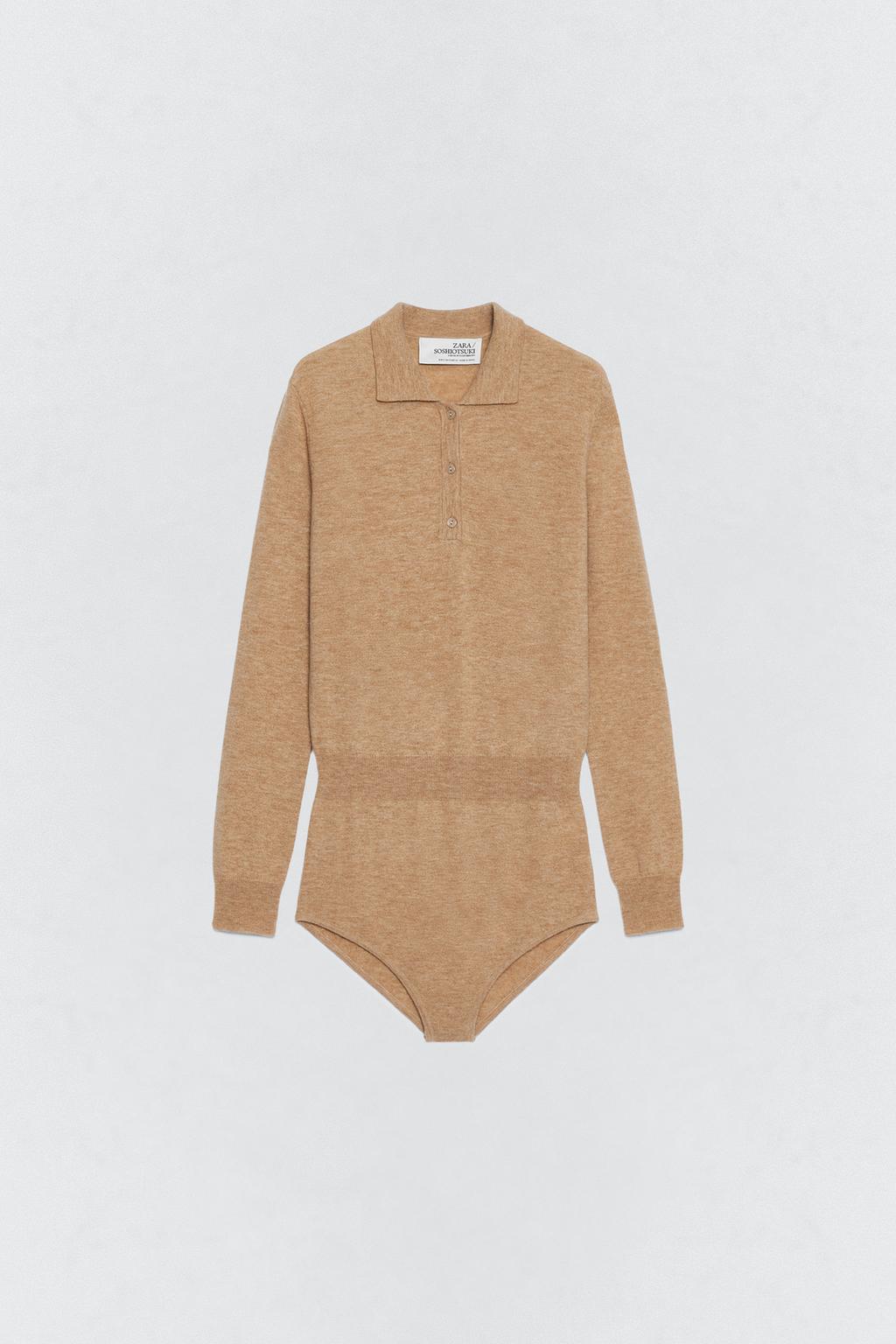 Водолазка-боди из шерсти soshiotsuki x zara