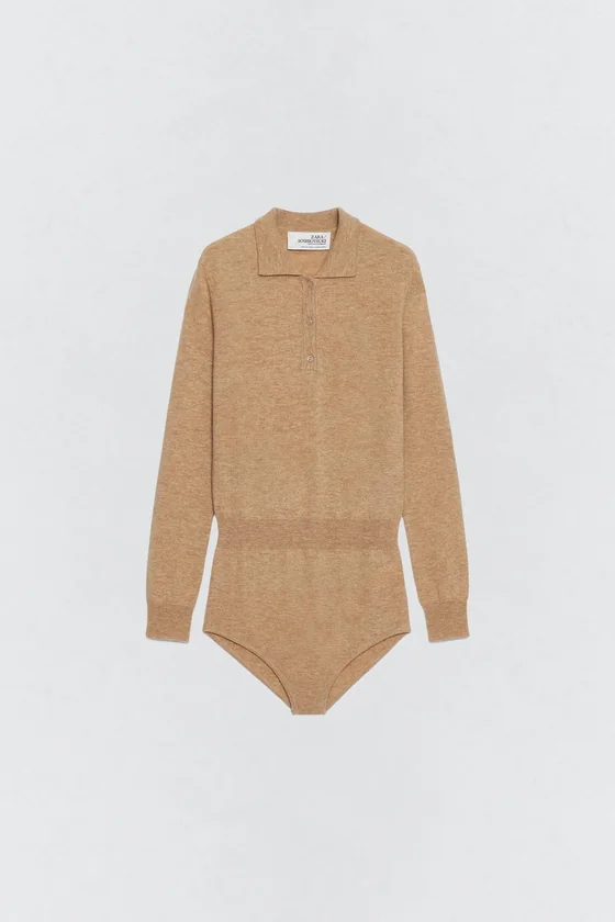 Водолазка-боди из шерсти soshiotsuki x zara