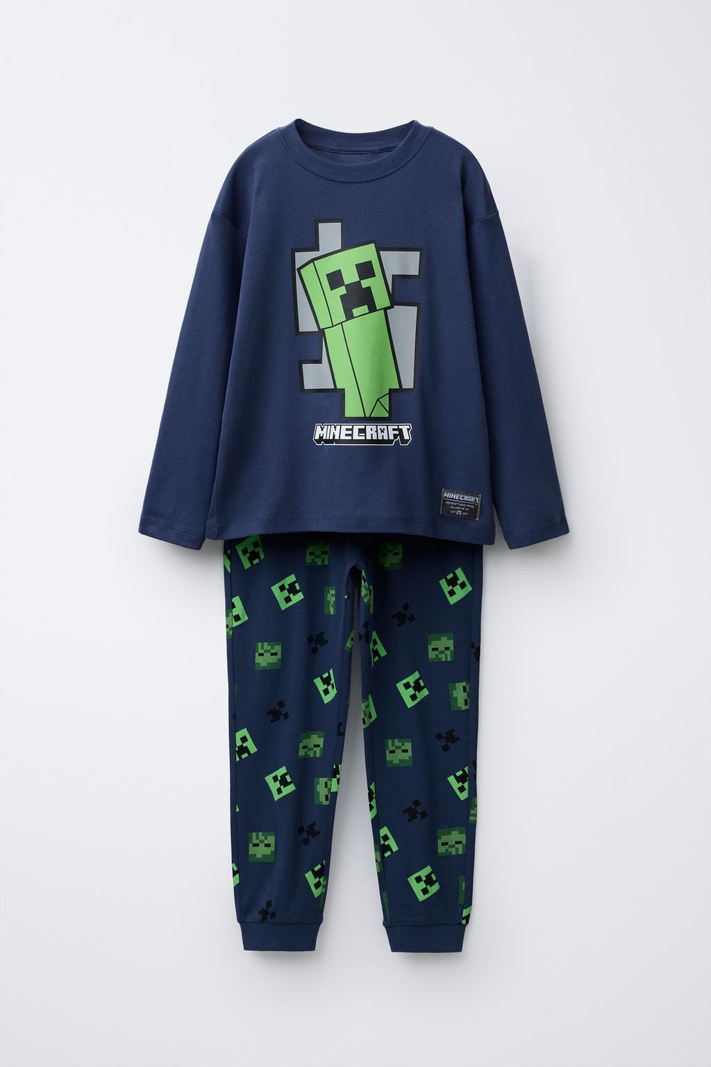 6-14 ЛЕТ/ПИЖАМА С ПРИНТОМ MINECRAFT © MOJANG AB. ™