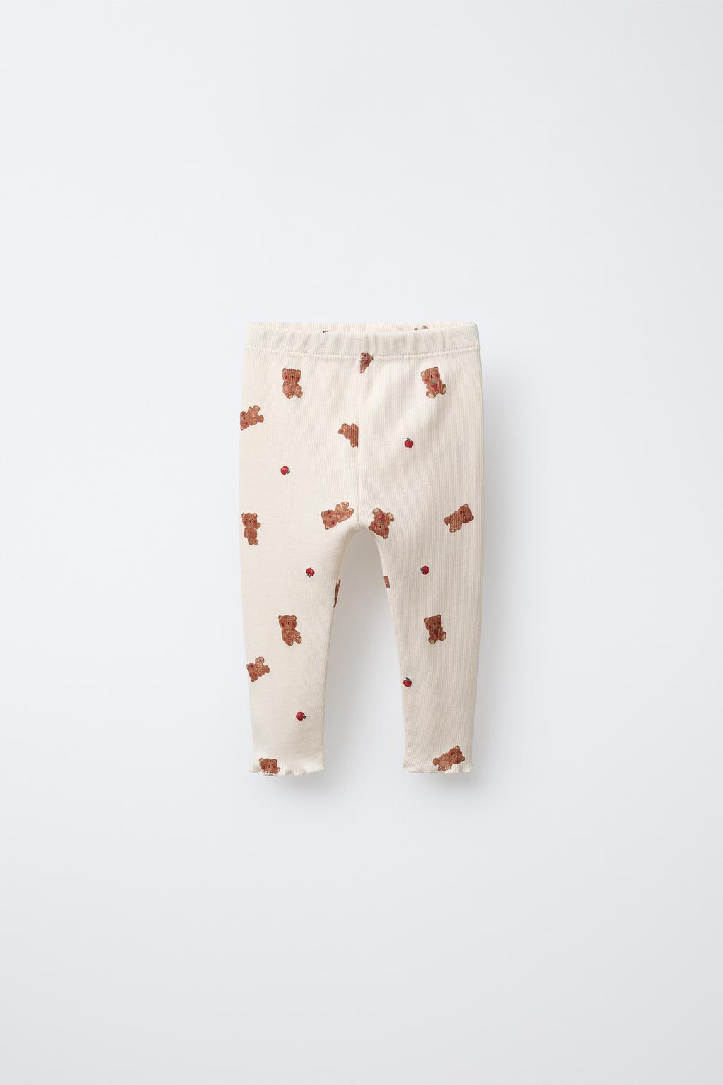 ЛЕГИНСЫ В РУБЧИК С ПРИНТОМ «МЕДВЕЖАТА»