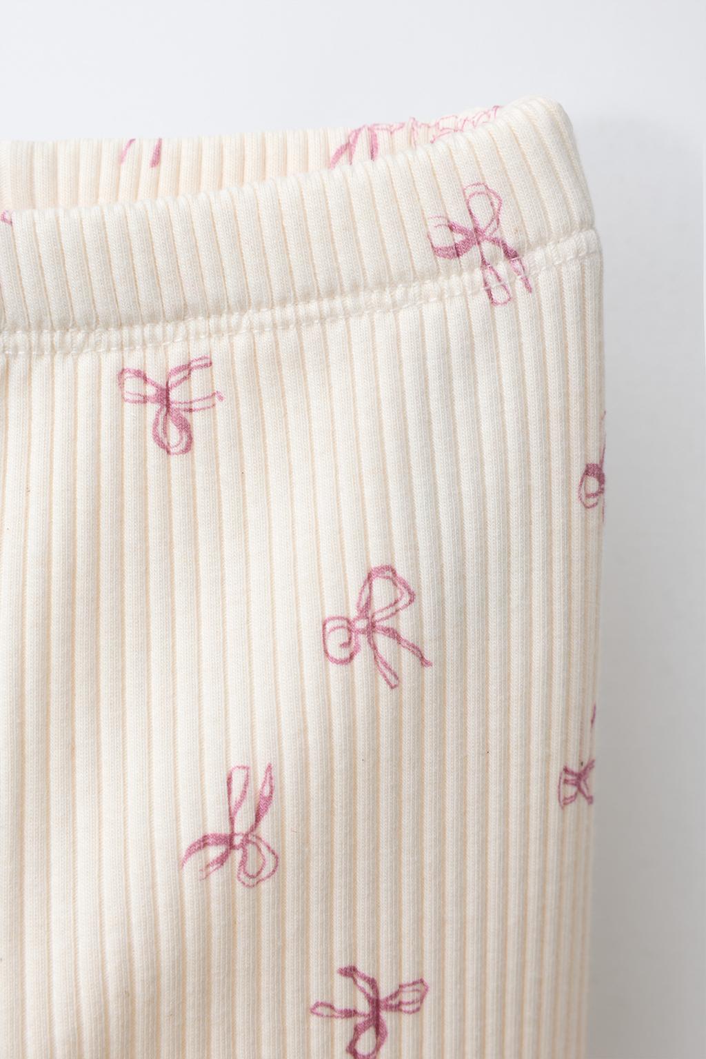 ЛЕГИНСЫ В РУБЧИК SOFT TOUCH С БАНТАМИ