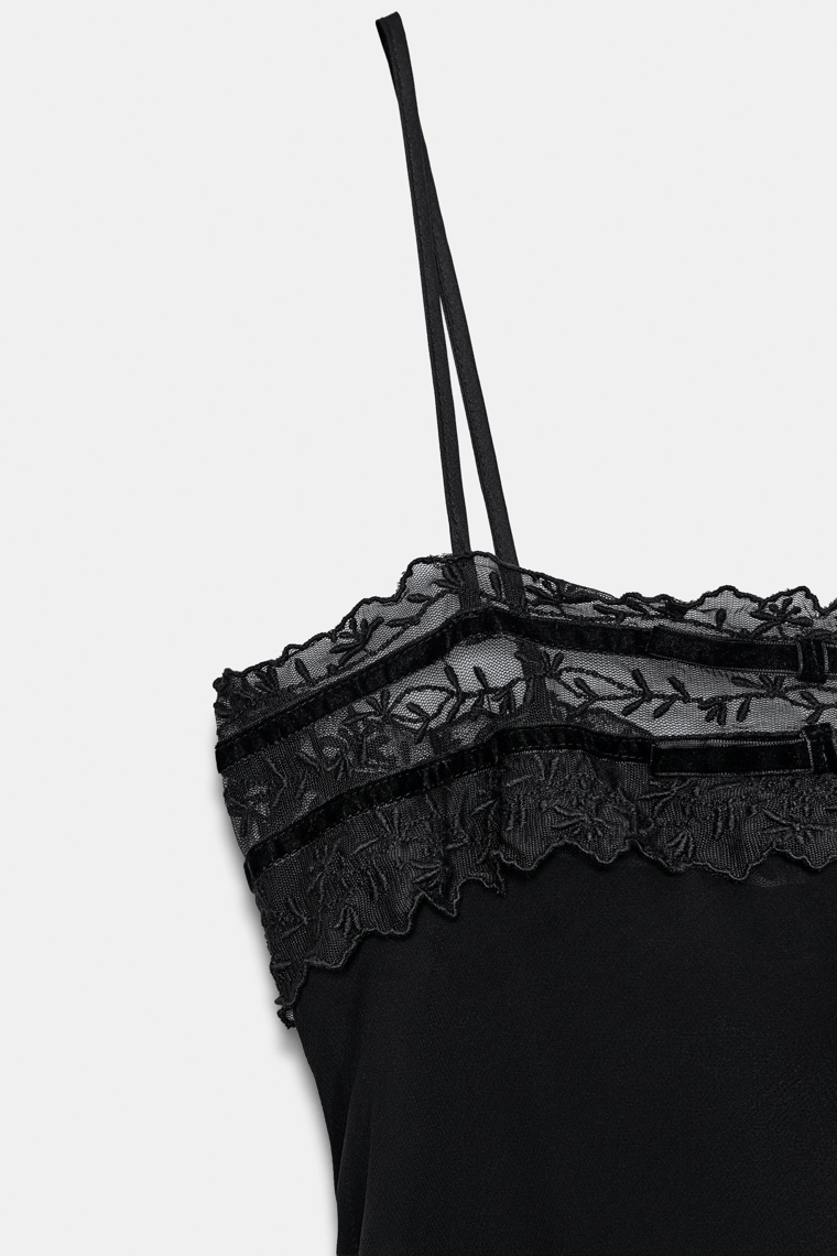 КОМБИНИРОВАННЫЙ ТОП ИЗ ЖОРЖЕТА С БАНТАМИ