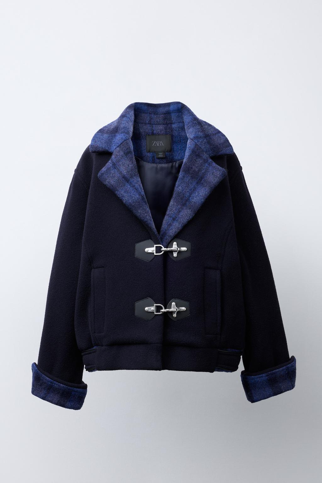 ПАЛЬТО ИЗ СМЕСОВОЙ ШЕРСТИ В КЛЕТКУ