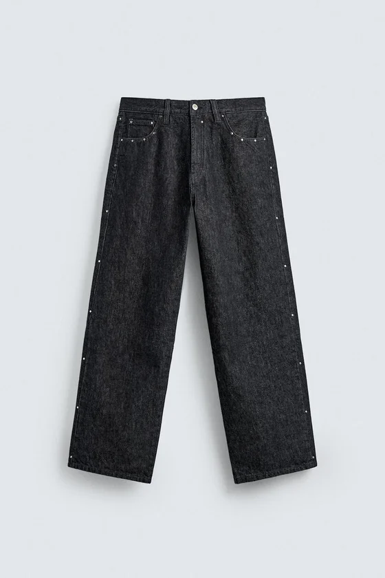 ДЖИНСЫ STRAIGHT FIT С ЗАКЛЕПКАМИ
