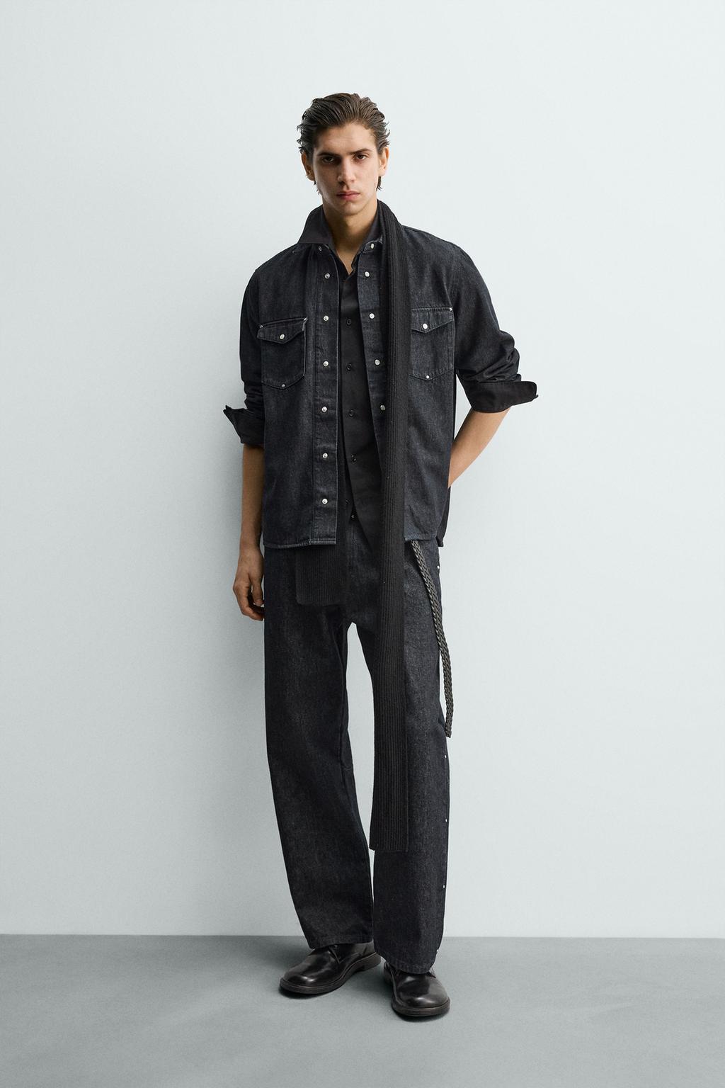 ДЖИНСЫ STRAIGHT FIT С ЗАКЛЕПКАМИ