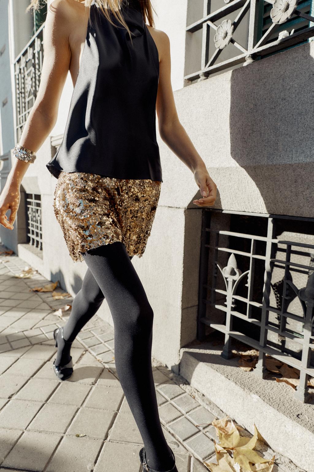 МИНИ-ЮБКА С ПАЙЕТКАМИ