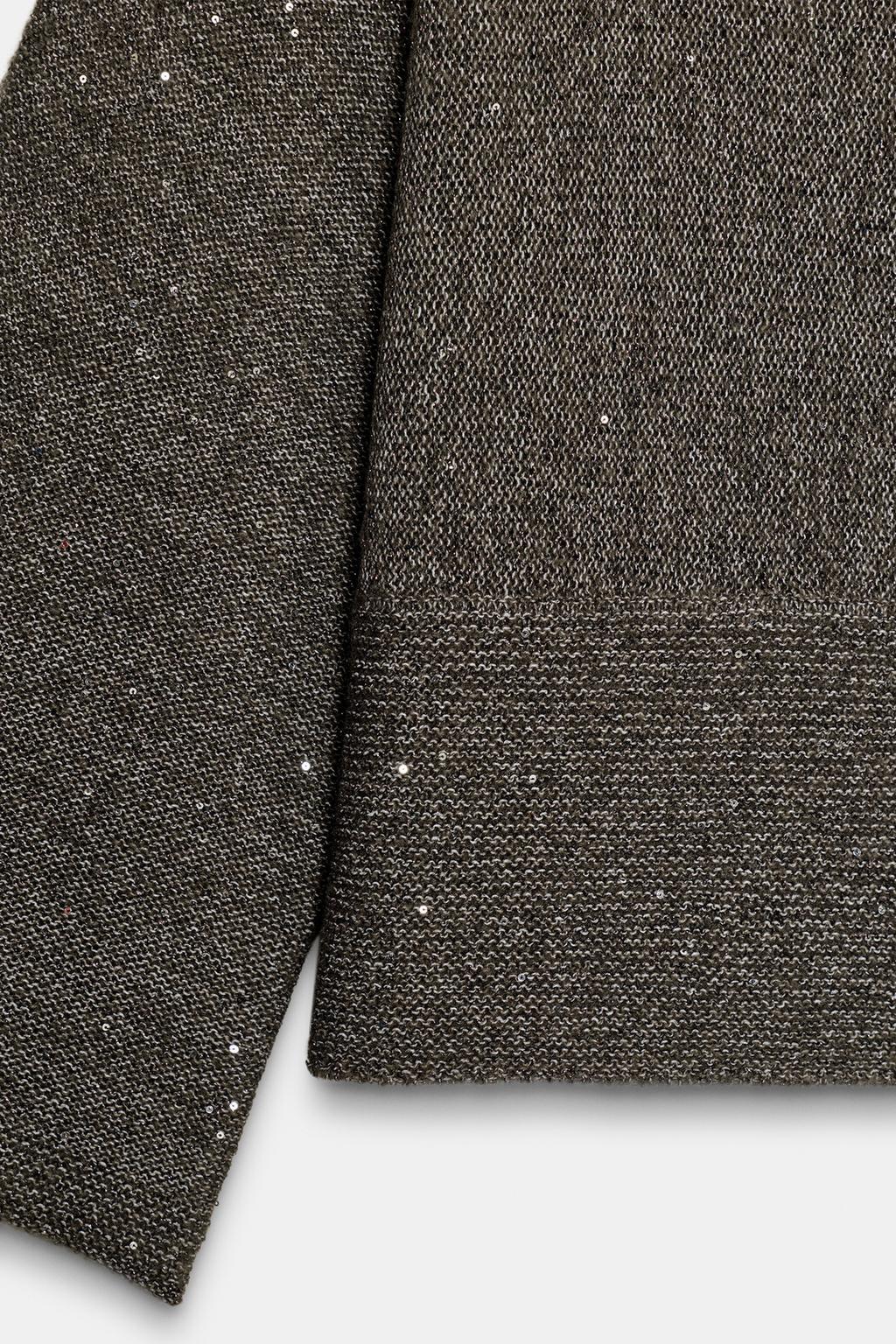 ВЯЗАНЫЙ СВИТЕР С ПАЙЕТКАМИ