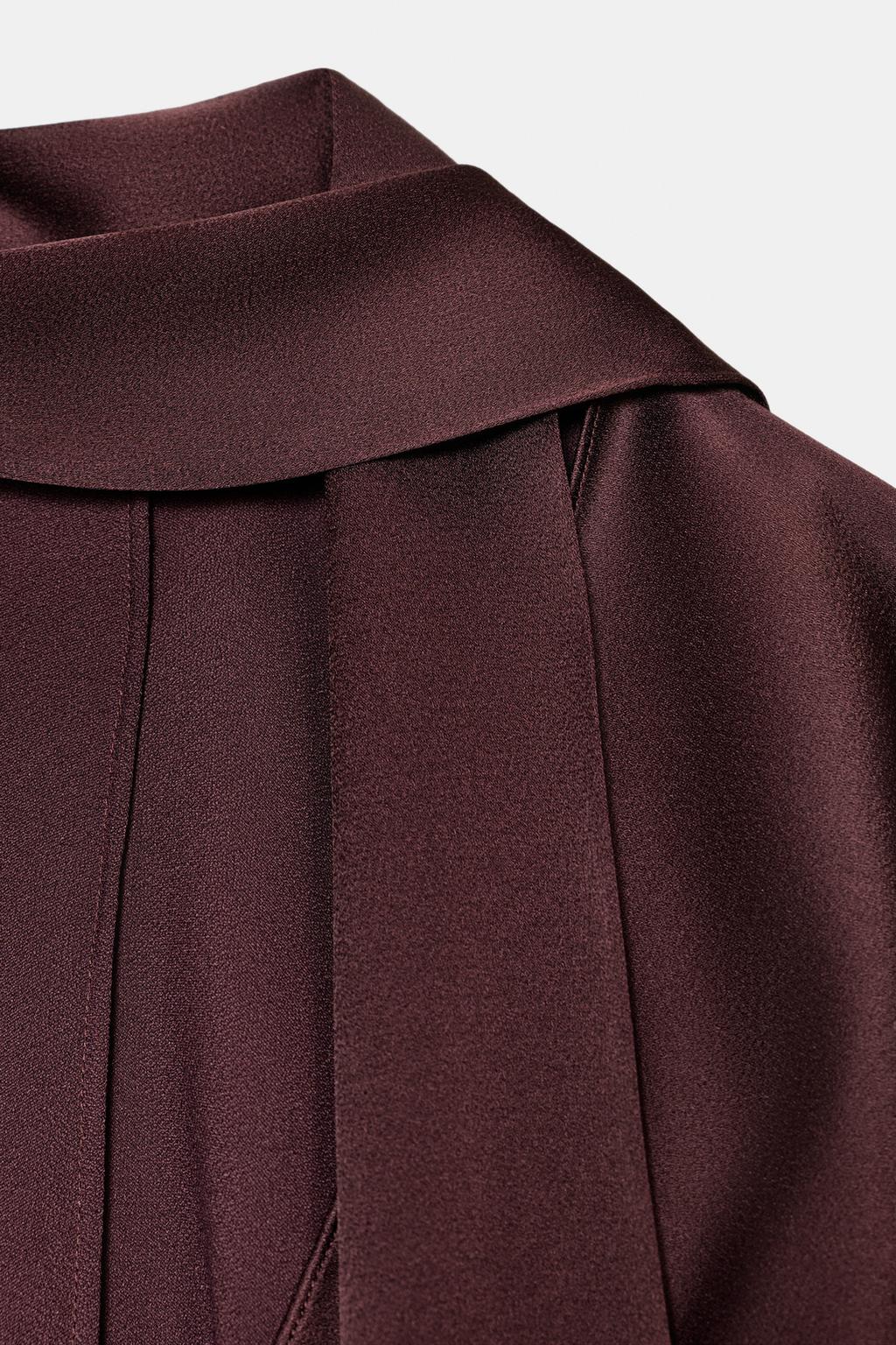 АТЛАСНОЕ ПЛАТЬЕ С ШАРФОМ — ZW COLLECTION LIMITED EDITION