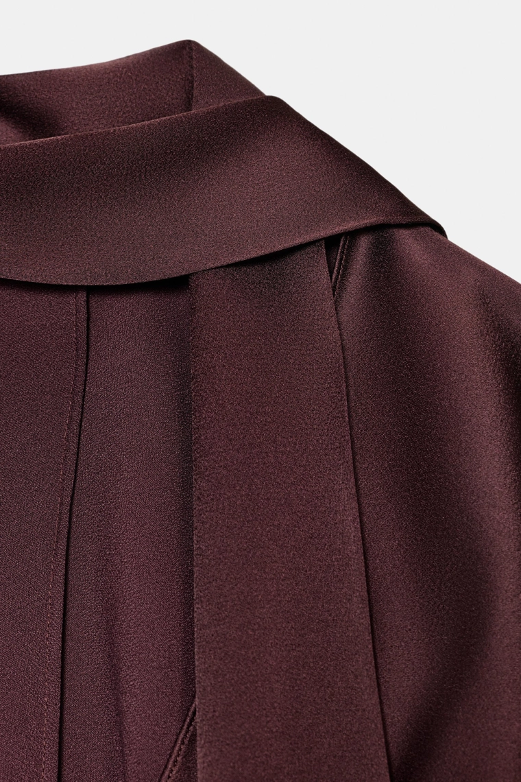 АТЛАСНОЕ ПЛАТЬЕ С ШАРФОМ — ZW COLLECTION LIMITED EDITION