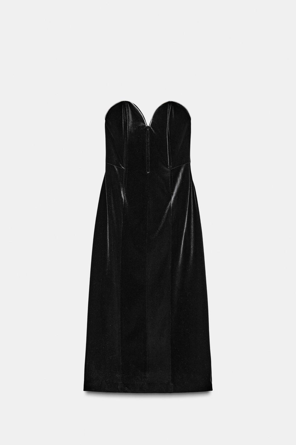 БАРХАТНОЕ ПЛАТЬЕ-БЮСТЬЕ ZW COLLECTION LIMITED EDITION