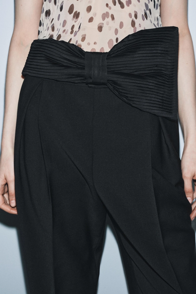 БРЮКИ С ПОЯСОМ-БАНТОМ — ZW COLLECTION LIMITED EDITION