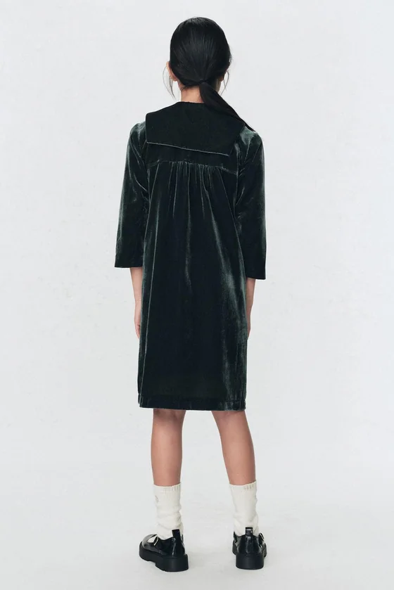 Бархатное платье с съемным шарфом soshiotsuki x zara