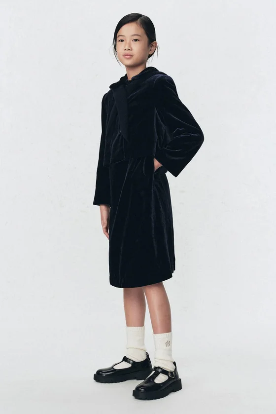 Платье из велюра soshiotsuki x zara