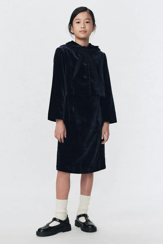 Платье из велюра soshiotsuki x zara