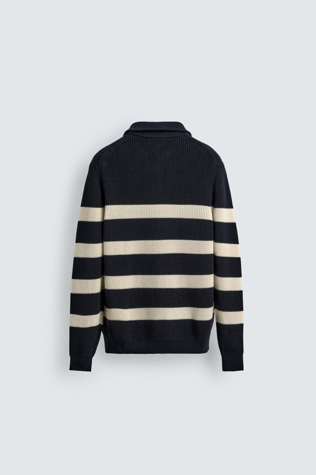 ДЖЕМПЕР ИЗ ЖЕМЧУЖНОЙ ВЯЗКИ С ВОРОТНИКОМ НА МОЛНИИ