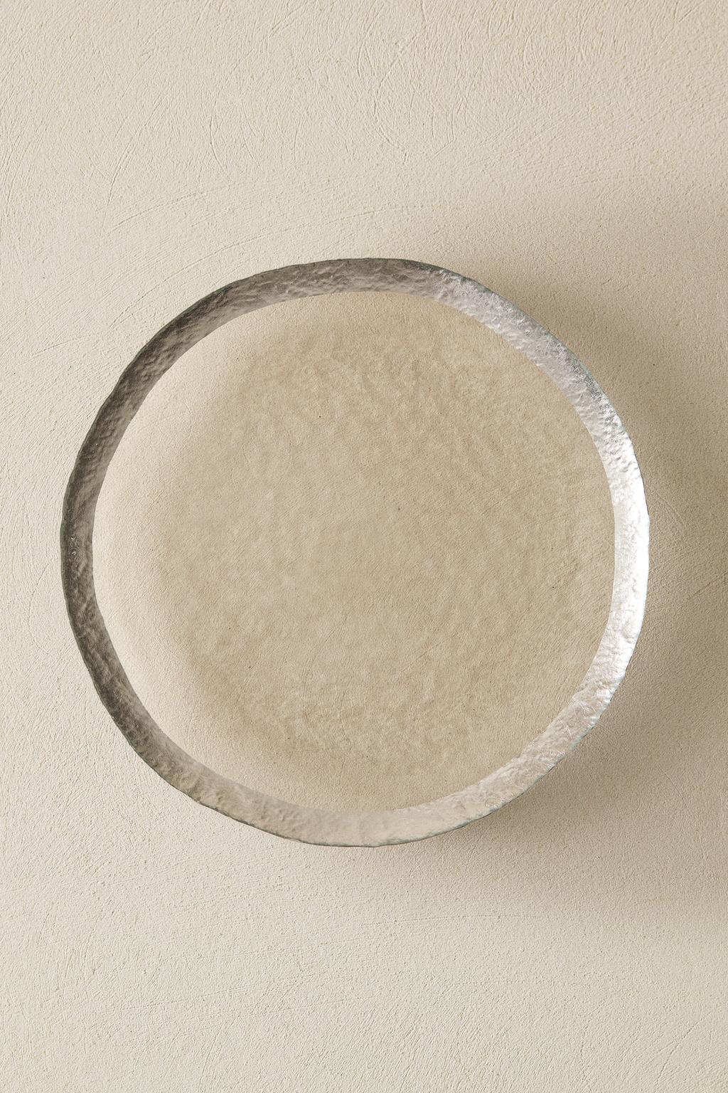 Стеклянный подставной блюдце с золотым краем