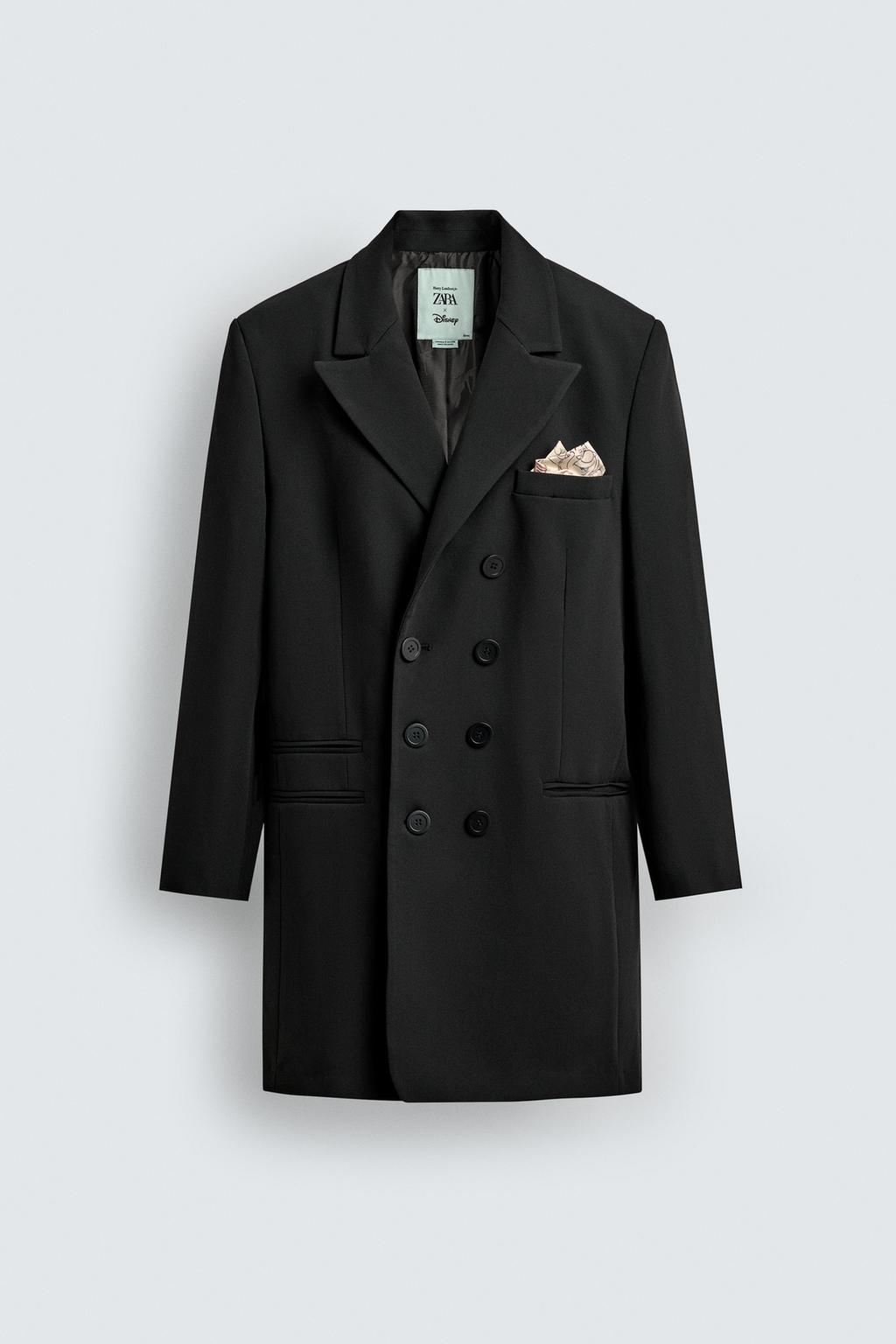 УДЛИНЕННЫЙ ДВУБОРТНЫЙ БЛЕЙЗЕР HARRY LAMBERT FOR ZARA X DISNEY