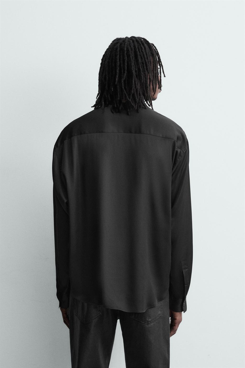 РУБАШКА СТРУЯЩЕГОСЯ ПОКРОЯ С БАНДАНОЙ