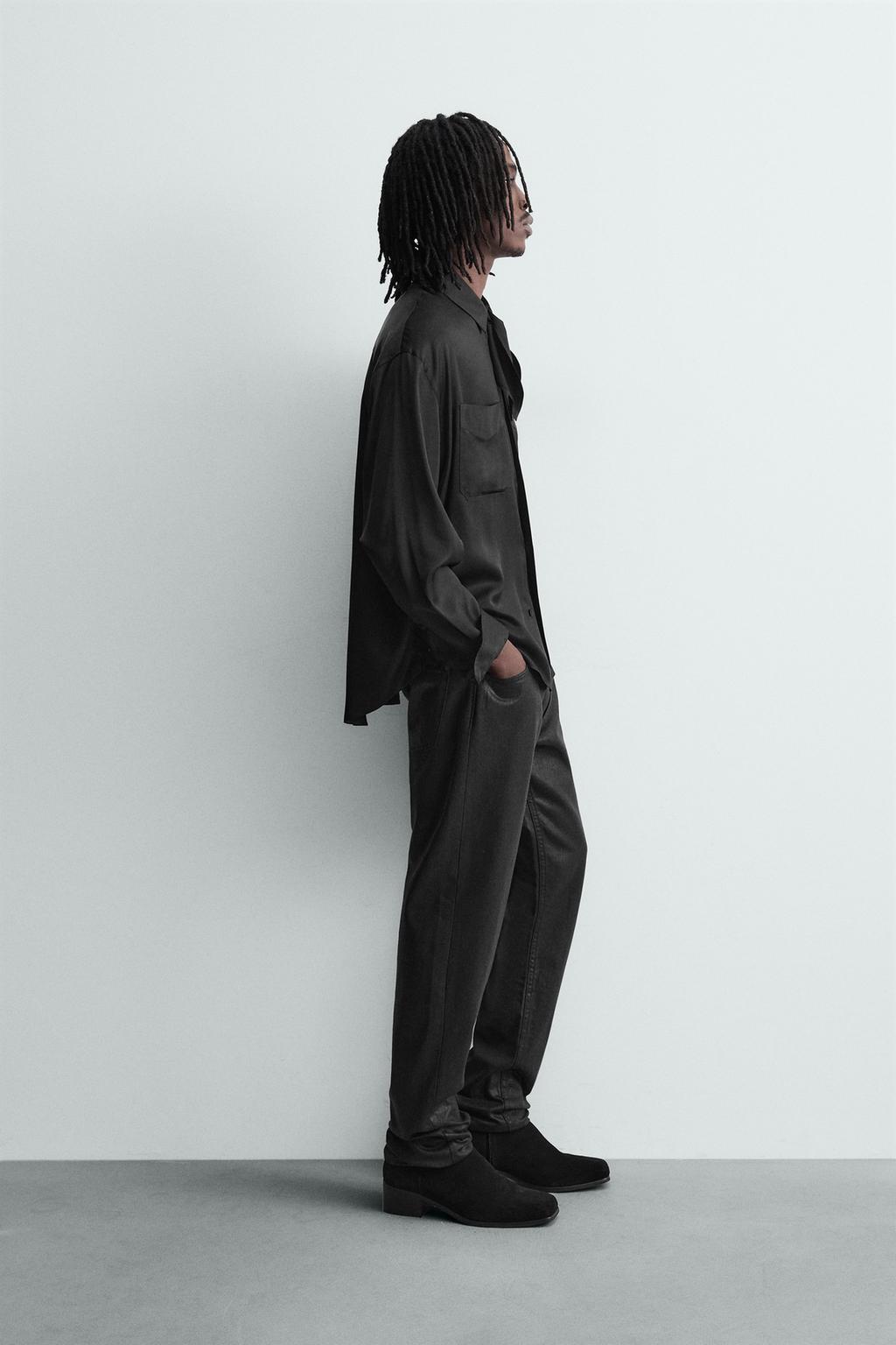 РУБАШКА СТРУЯЩЕГОСЯ ПОКРОЯ С БАНДАНОЙ