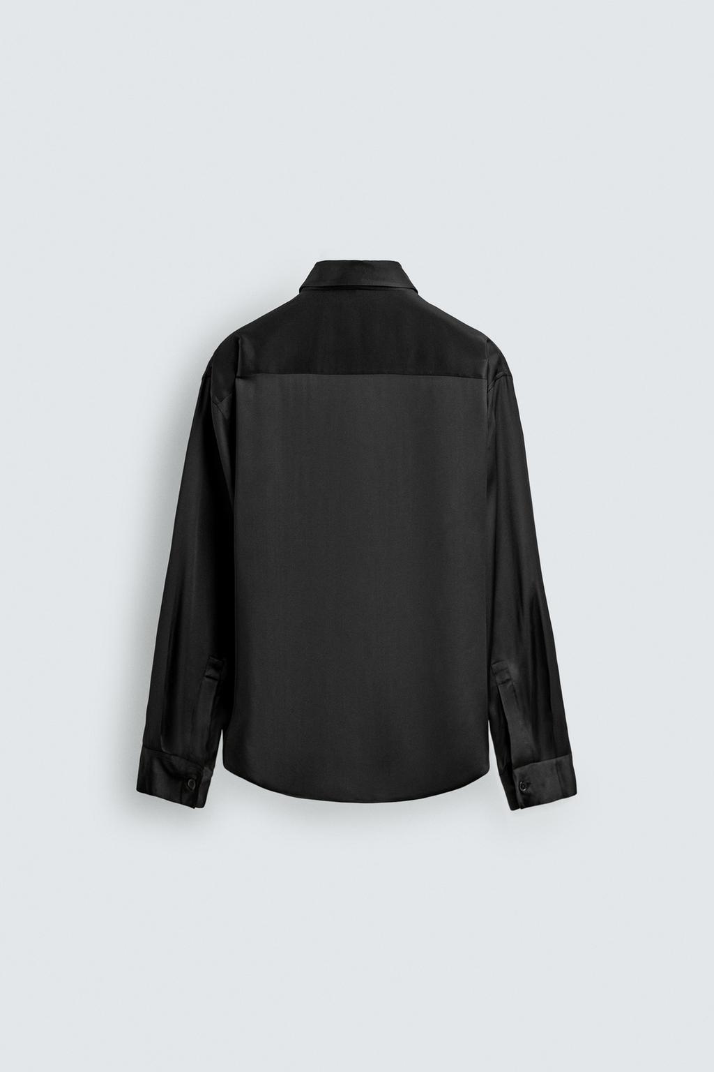 РУБАШКА СТРУЯЩЕГОСЯ ПОКРОЯ С БАНДАНОЙ