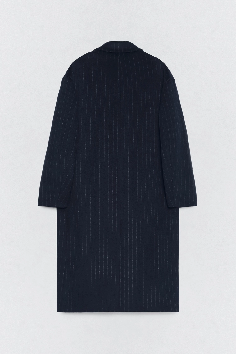 Пальто с крупной полоской в стиле oversize от soshiotsuki x zara