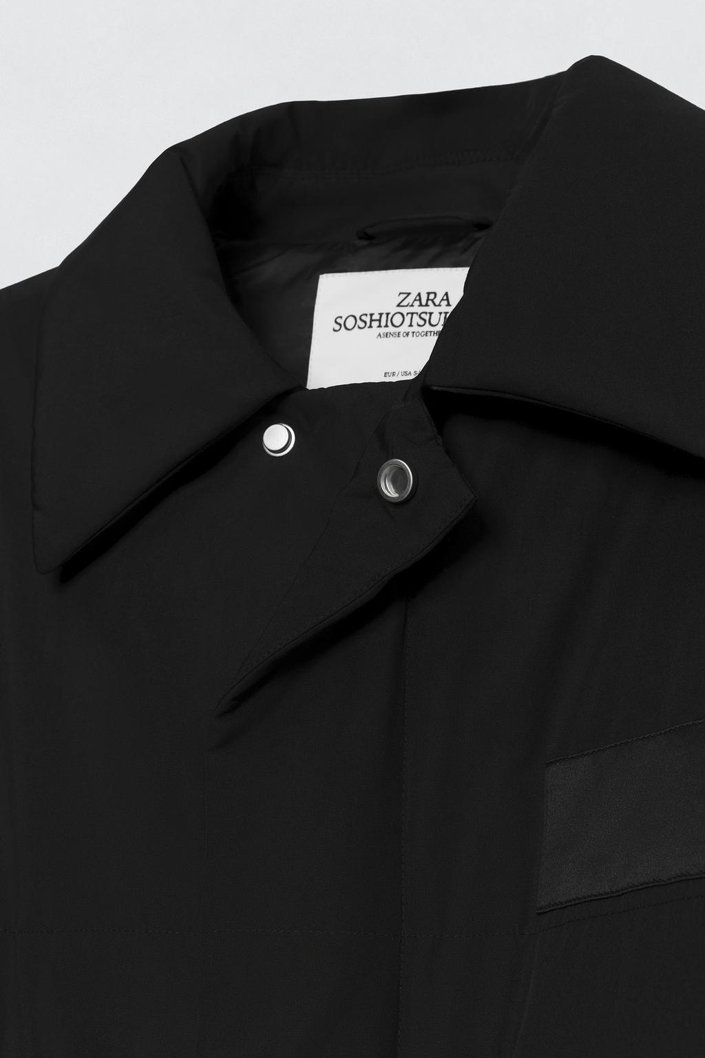 Оверсайз пальто из технического стёганого материала soshiotsuki x zara