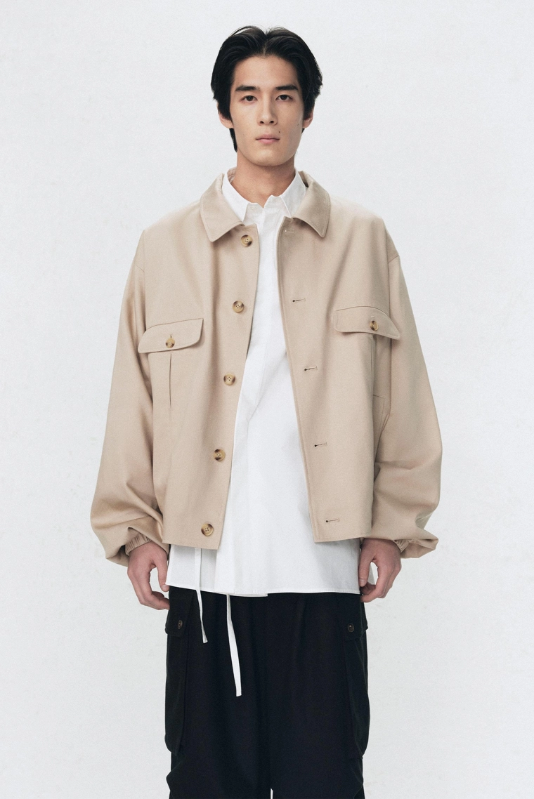 Укороченный пиджак свободного кроя с карманами soshiotsuki x zara