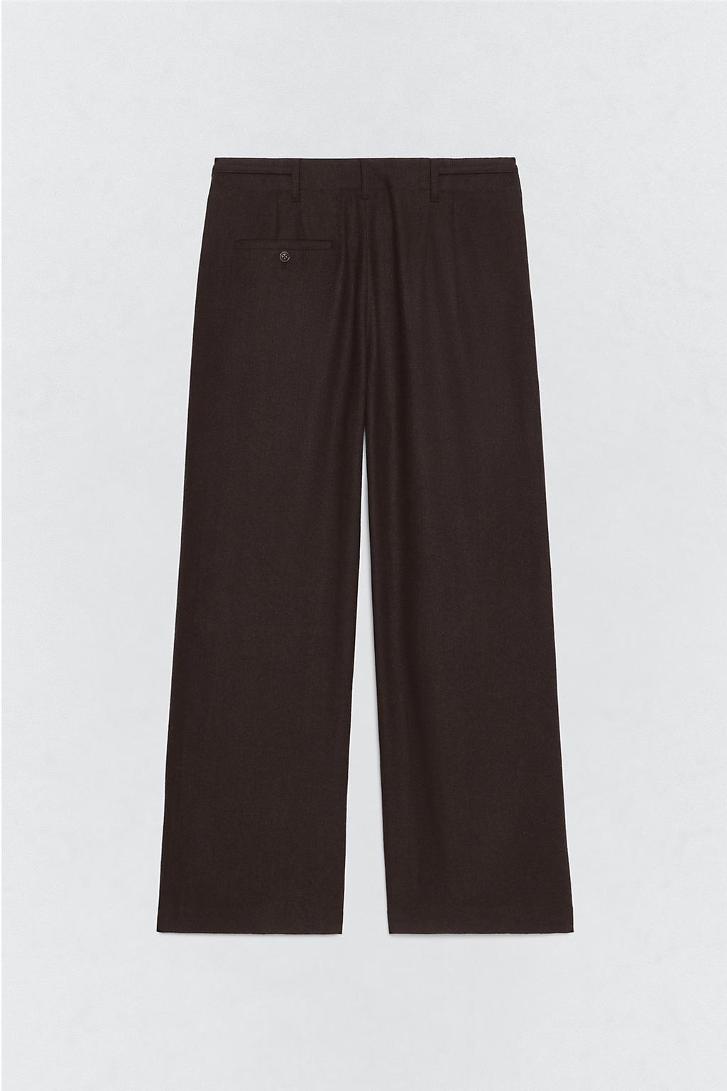 Плиссированные брюки костюма из фланели soshiotsuki x zara