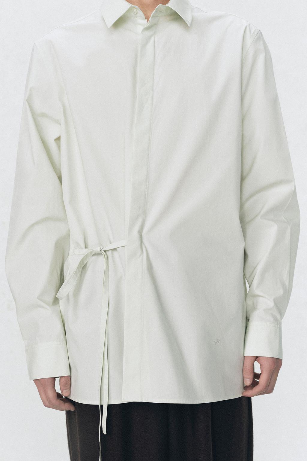 Рубашка с бантом из поплина soshiotsuki x zara