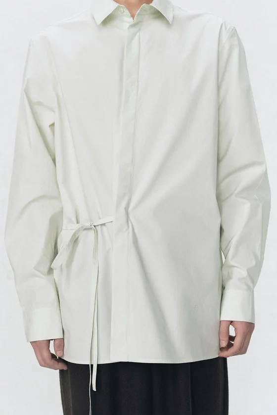 Рубашка с бантом из поплина soshiotsuki x zara