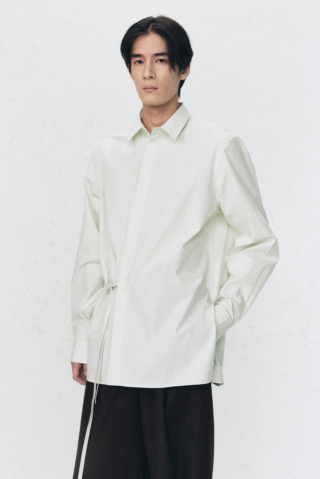 Рубашка с бантом из поплина soshiotsuki x zara