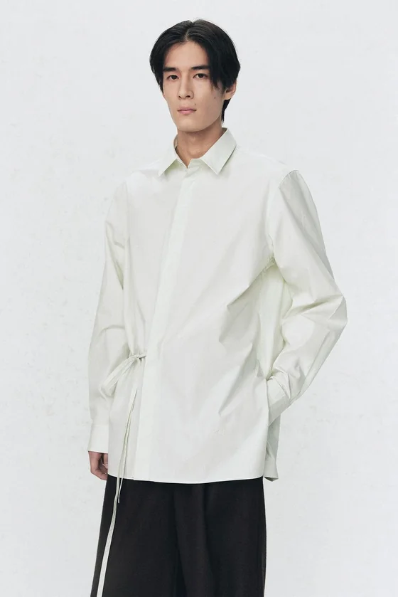 Рубашка с бантом из поплина soshiotsuki x zara
