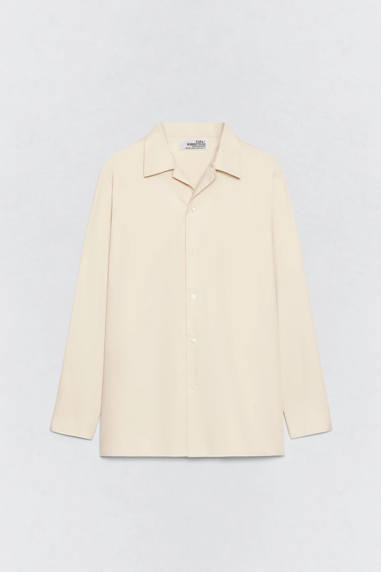 Рубашка из поплина свободного кроя soshiotsuki x zara